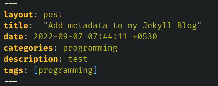 Data added to front-matter of a page